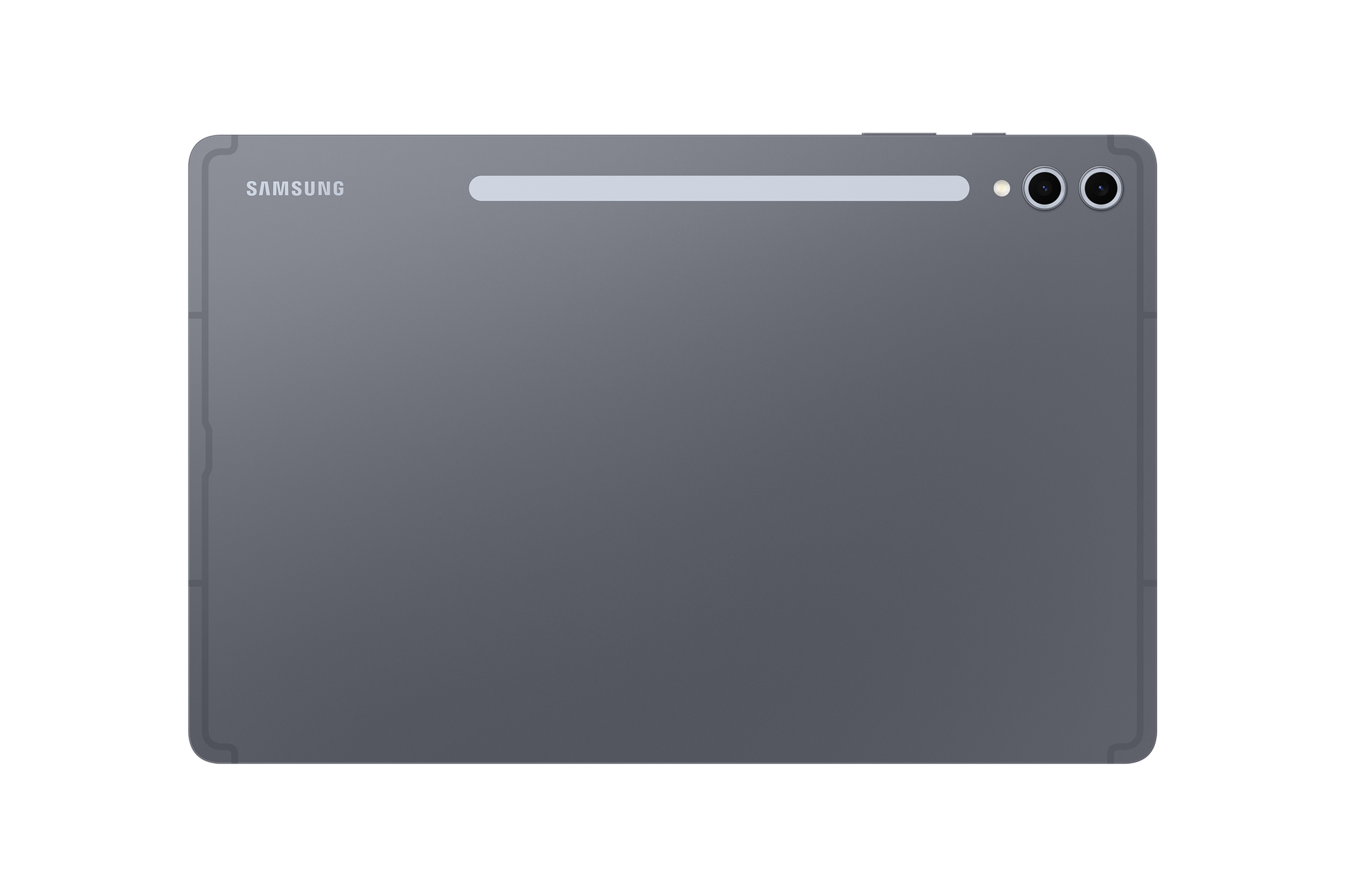 Galaxy Tab S10+ 5G back view, Moonstone Grey tablet