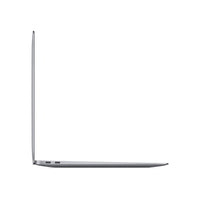 MacBook Air side view showing ports on the gray aluminum edge