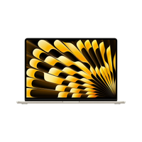 MacBook Air 13-inch laptop with yellow abstract display, front view