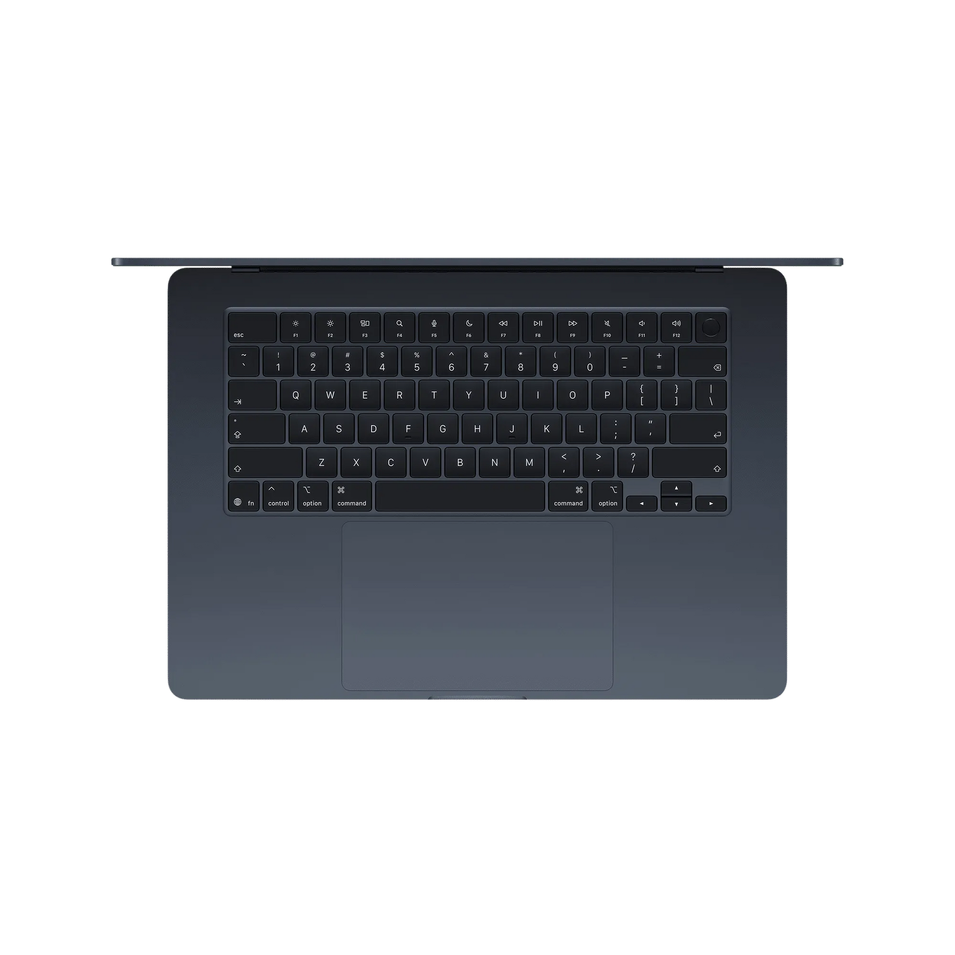 MacBook Air 13-inch keyboard and trackpad, top view