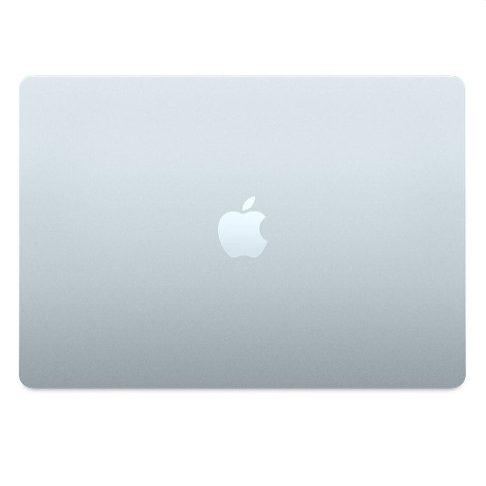 13-inch MacBook Air, Sky Blue back with Apple logo