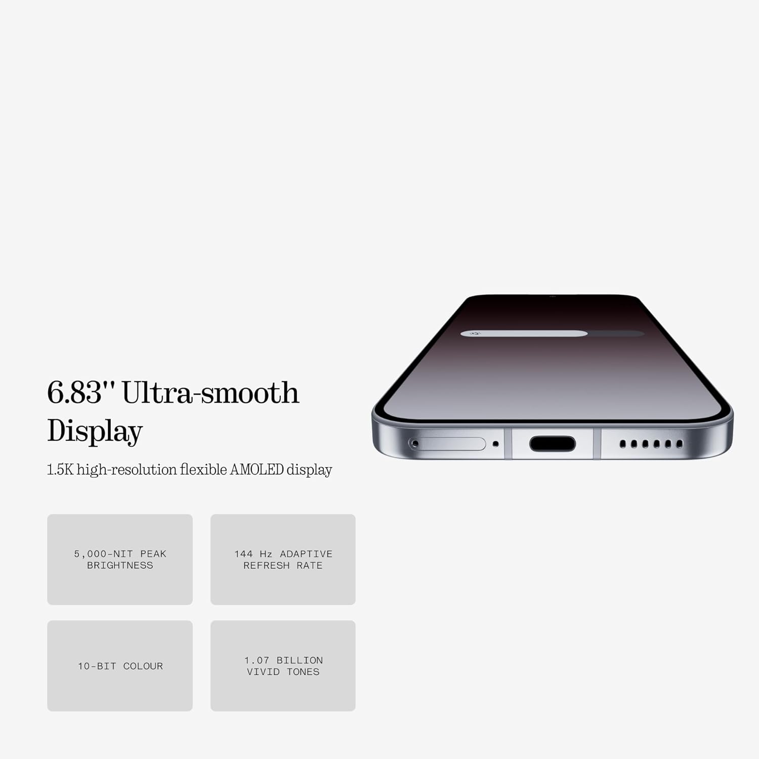 Nothing Phone 4a Pro 5G side view showing slim frame, buttons, and ports