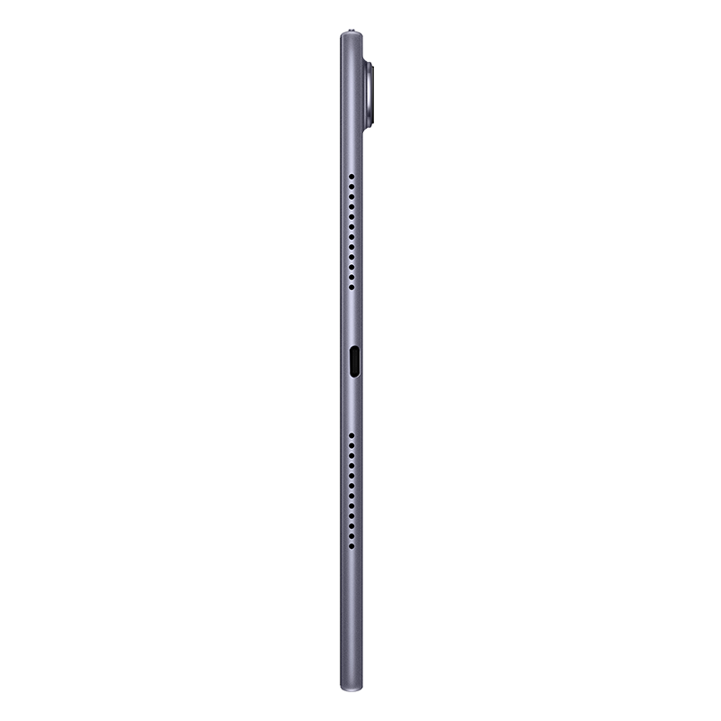 Slim stylus pen with buttons and charging port, dark gray body