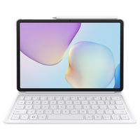 MatePad 11.5 PaperMatte tablet with laptop-style keyboard, front view in purple