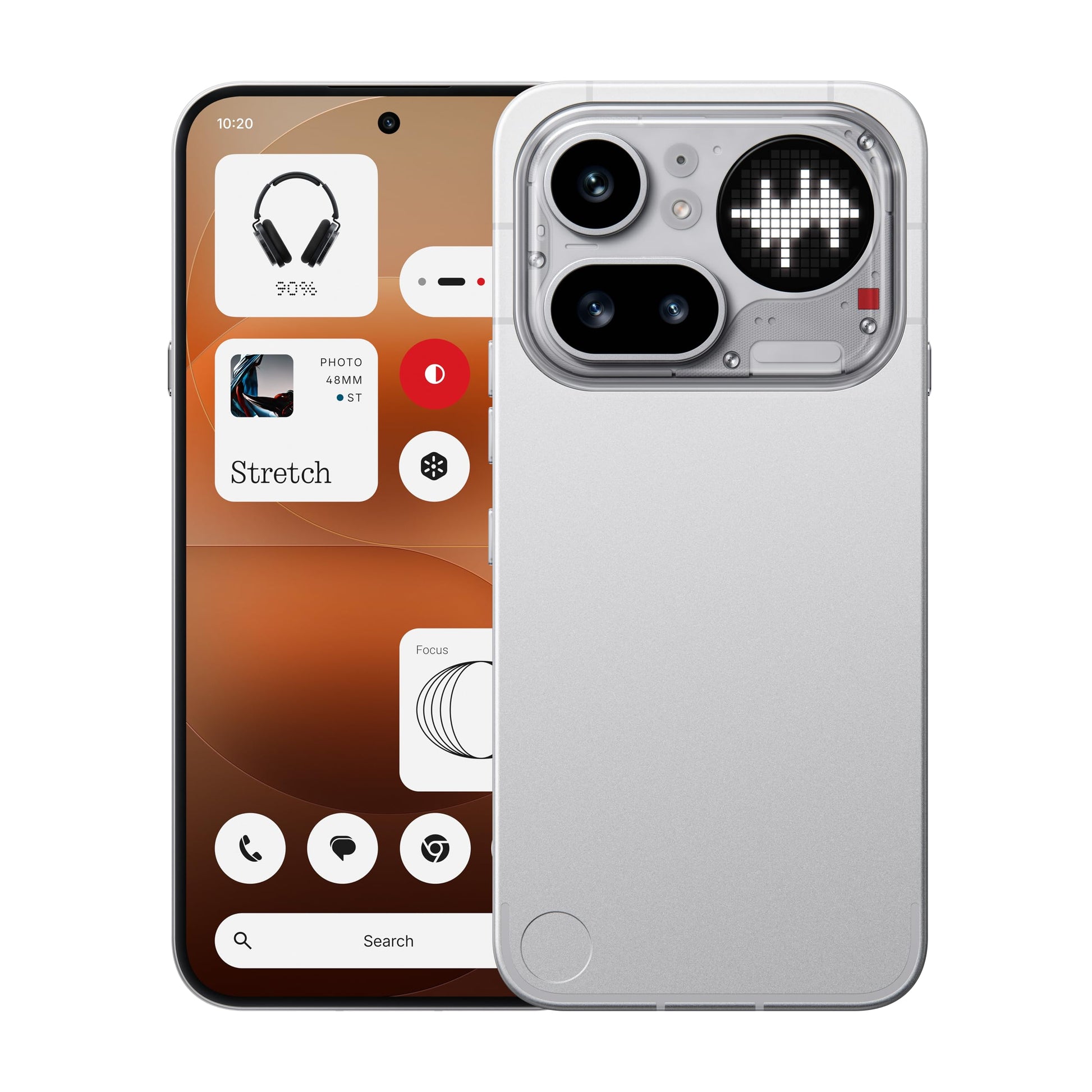 Nothing Phone (4a) Pro 5G in silver/gray, front display and back camera module shown
