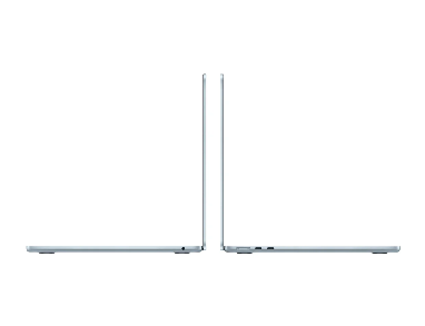 13-inch MacBook Air, open stand and bottom edge view