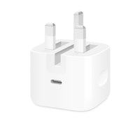 White power adapter base with two plug prongs upright
