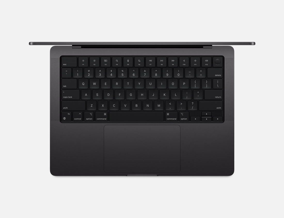 لابتوب ابل ماك بوك برو 14 انش M4 Pro سبيس بلاك - الكيبورد من فوق