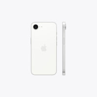 Apple iPhone 17e 5G smartphone in white, back view with side edge