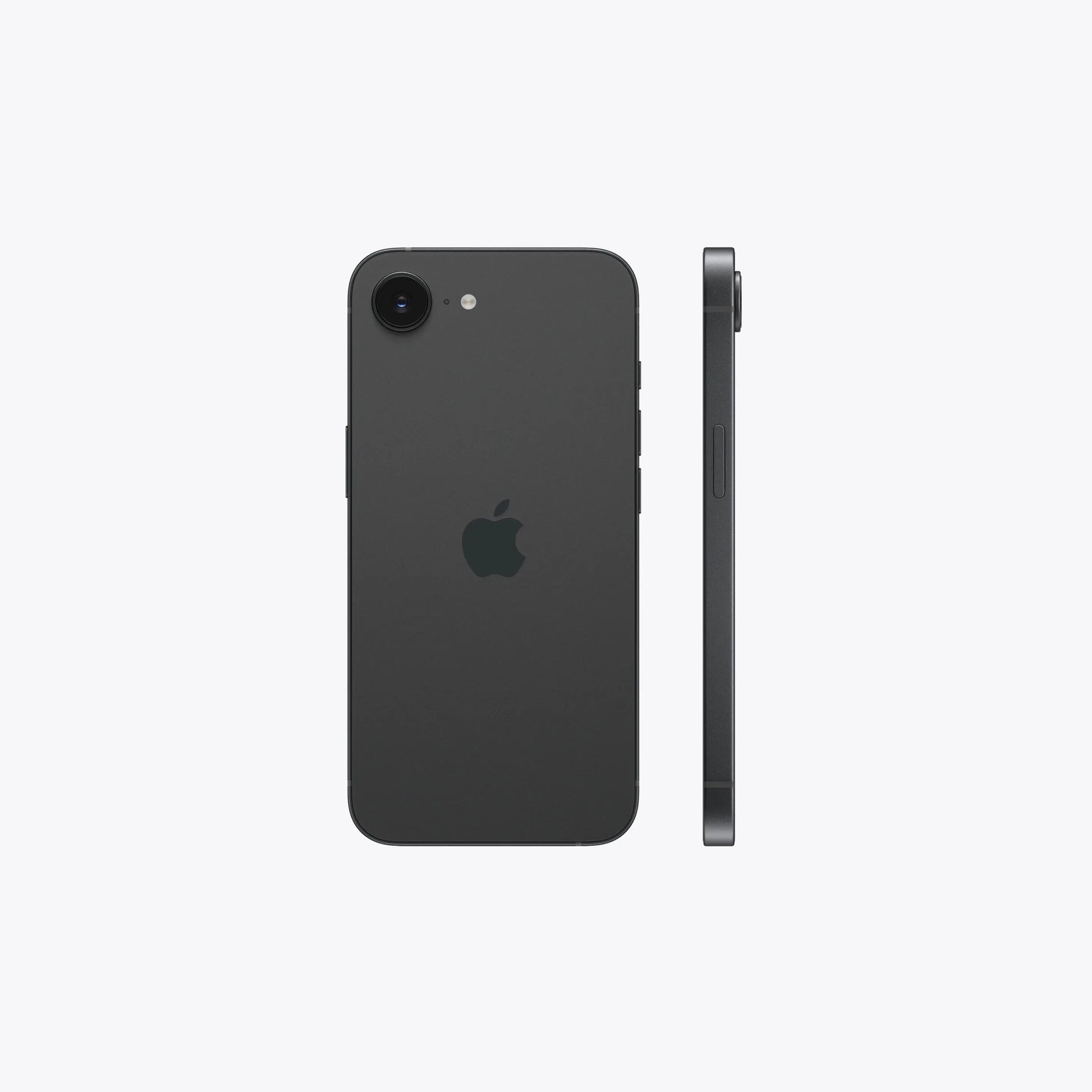 Apple iPhone 17e 5G smartphone in black, back view with side edge