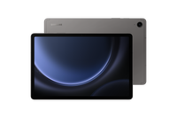 Samsung Galaxy Tab S9 FE gray tablet front with matching back