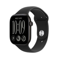 Aluminum Apple Watch with sport band, black case and black band