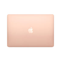 MacBook Air 13-inch back in gold with Apple logo at center