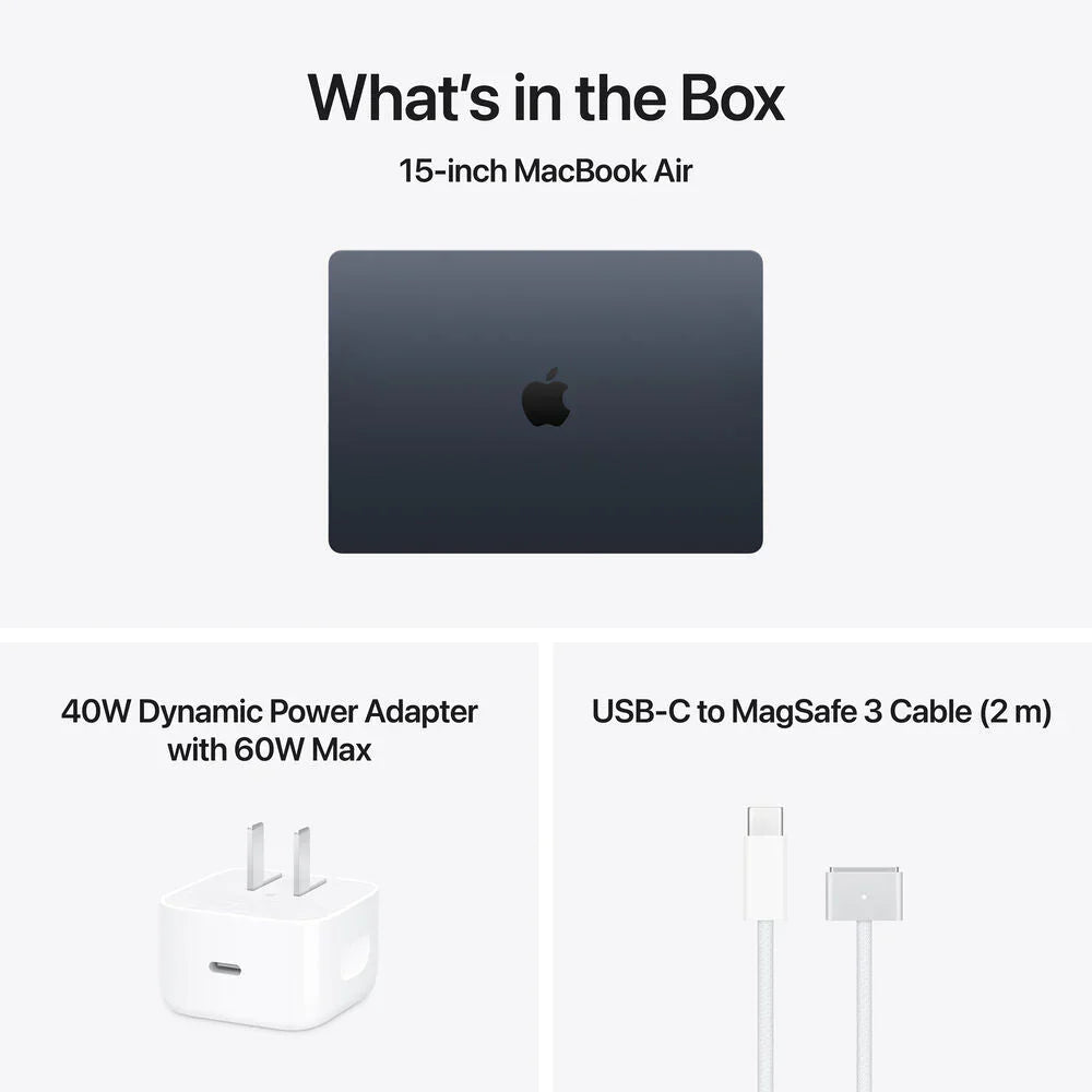 Laptop plus 40W power adapter and USB-C to MagSafe 3 cable