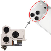 Back camera replacement for iPhone 17 Pro Max—rear panel with three camera lenses