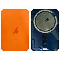 Orange back glass replacement for iPhone 17 Pro Max with MagSafe magnet and frame