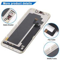 iPhone 17 Pro Max screen replacement with LCD flex cable and middle frame