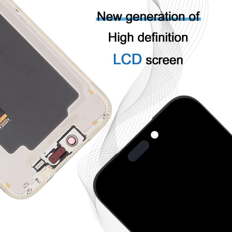 iPhone 17 Pro Max LCD screen assembly with camera connector bracket