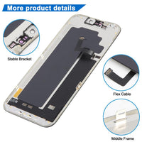 Gadedly iPhone 17 Pro Max screen replacement display module with flex cable and bracket