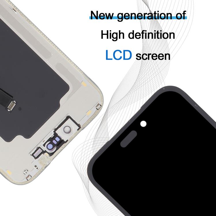Gadedly iPhone 17 Pro Max screen replacement LCD display with connector and frame detail