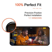 Smartphone screen replacement fit guide shown on phone outline