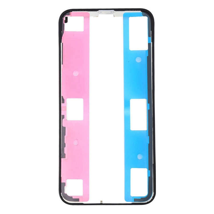 iPhone X screen frame replacement: black bezel with blue right and pink left cutouts