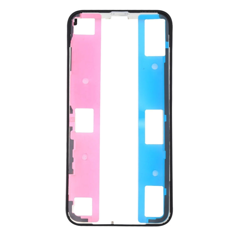 iPhone X screen frame replacement, front panel backing with blue and pink sections