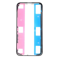 iPhone X screen frame replacement, front panel backing with blue and pink sections