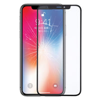 iPhone X front glass replacement with black bezel and clear screen panel