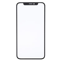 iPhone X front glass replacement, clear panel with black frame