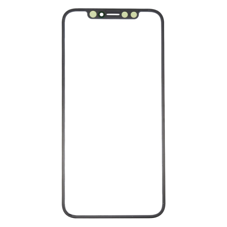 iPhone X front glass replacement with top cutouts and dark bezel