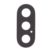 Camera lens backplate with three circular openings and small flash hole, dark replacement part