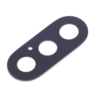 Dark rear camera lens cover for iPhone X with three circular cutouts and flash hole