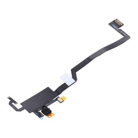 iPhone X sensor flex cable replacement, long black ribbon with circuit boards and brackets