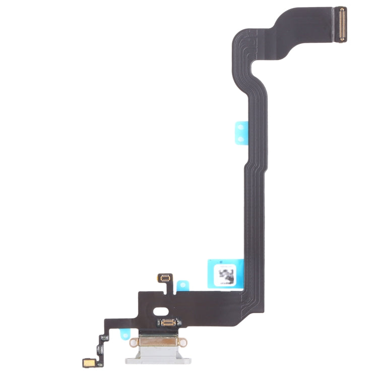 iPhone X charging port replacement flex cable with top ribbon connector and dock