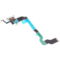 iPhone X charging port replacement flex cable showing circuit board and antenna contact