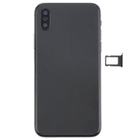 iPhone X housing, black back panel with camera opening and SIM tray slot