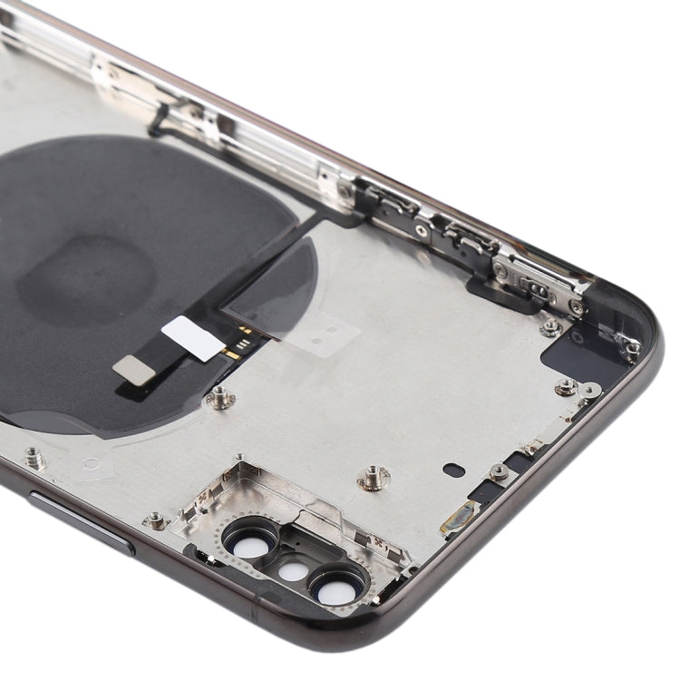 iPhone X housing, black interior frame with speaker parts and connector flex