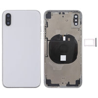 iPhone X housing back cover, white rear shell with camera and side cutouts
