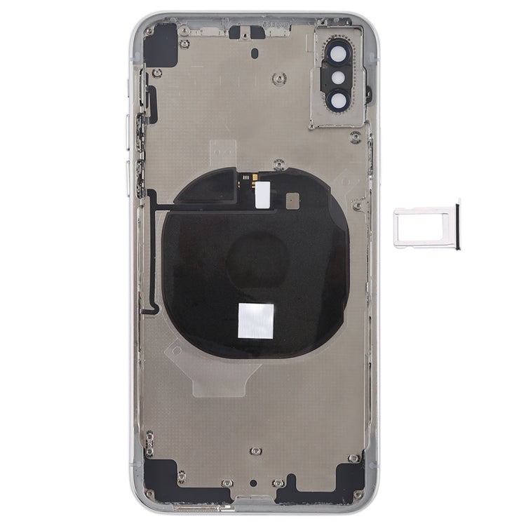 iPhone X housing rear frame, white interior with dual camera module openings