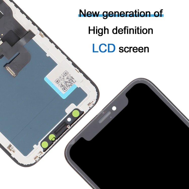 InCell screen replacement close-up of LCD panel and front glass frame edge