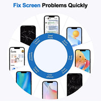 iPhone X InCell screen replacement graphic for cracked, dead, blurry, and spotty screens