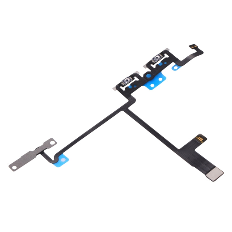 iPhone X volume button flex; two switch contacts and ribbon connector
