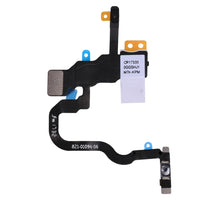 iPhone X power button flex replacement with labeled components and small button pad