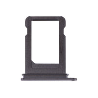 Dark grey iPhone X card tray replacement, front view with card slot cutout