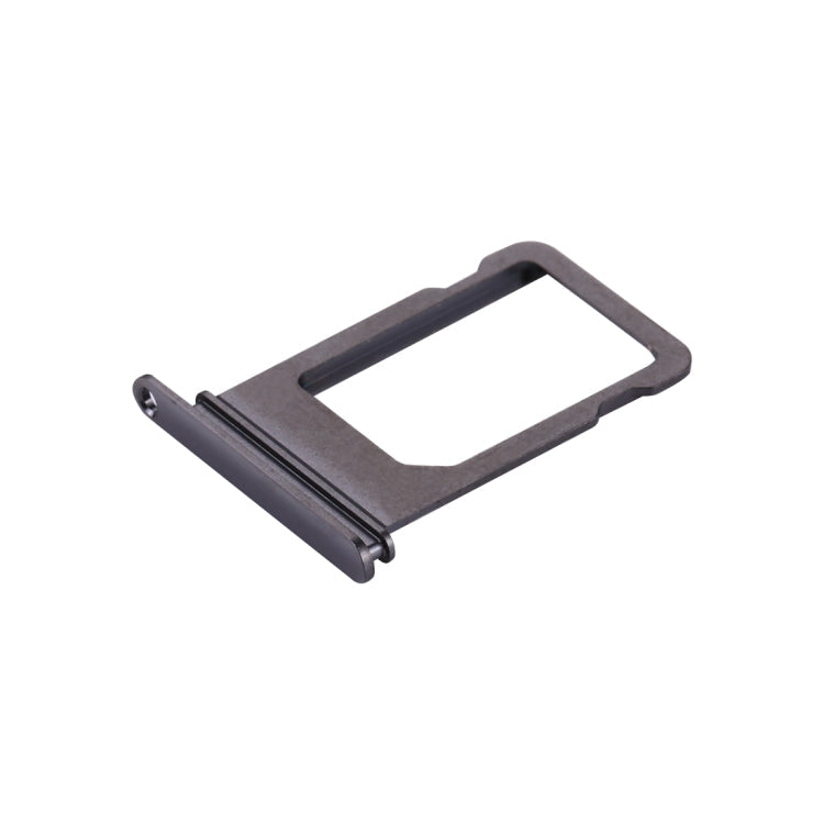 Dark grey iPhone X card tray replacement, angled side view with eject pins