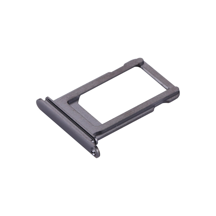 Dark grey iPhone X card tray replacement, underside view with metal eject rails
