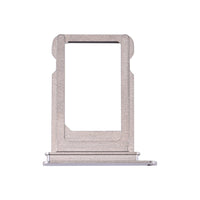 Silver iPhone X card tray replacement, front view with card slot cutout