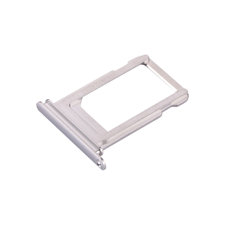Silver iPhone X card tray replacement, underside view with metal eject rails
