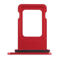 iPhone XR SIM tray replacement, red tray insert (front view)